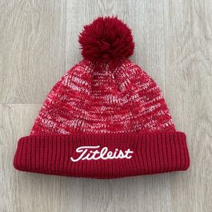 Titleist Pom Knit Golf Beanie Fleece Lined